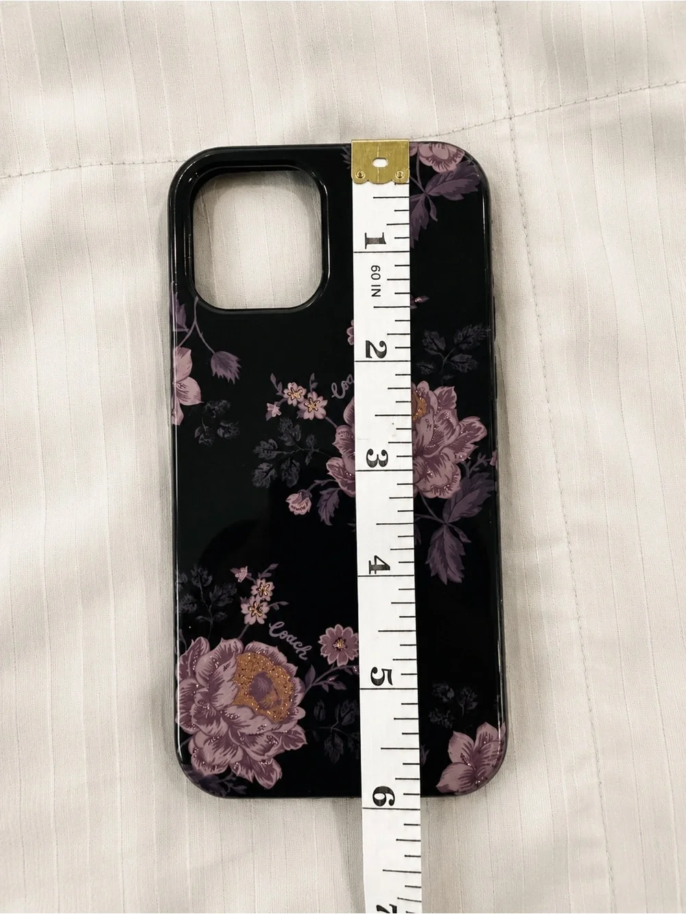 Coach Moody Floral Purple Glitter Case for iPhone 12 Pro Max